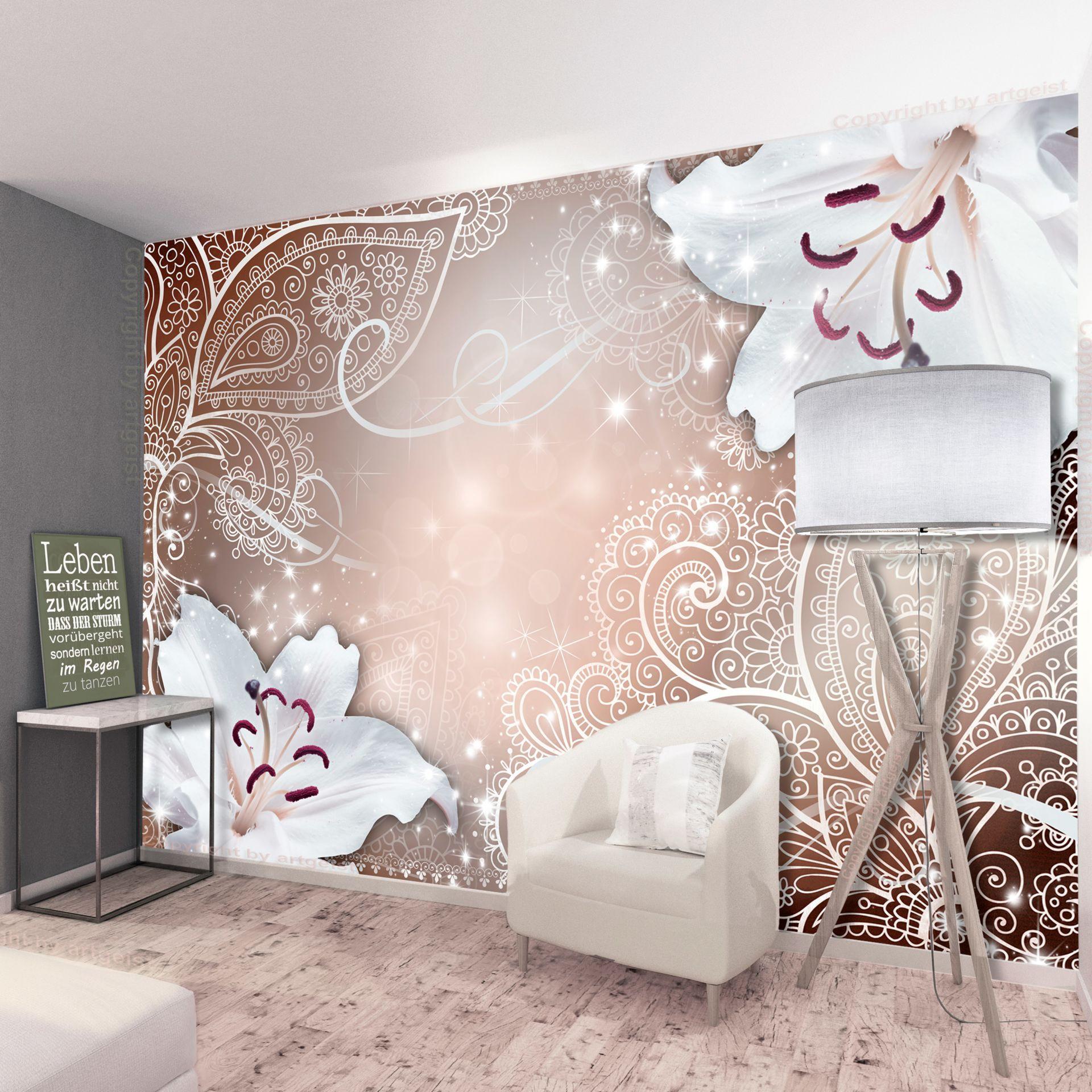 SELBSTKLEBENDE FOTOTAPETE 98/70 cm - Weiß/Braun, Kunststoff/Textil (98/1cm) - KUNSTLOFT