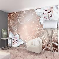 SELBSTKLEBENDE FOTOTAPETE 98/70 cm - Weiß/Braun, Kunststoff/Textil (98/1cm) - KUNSTLOFT