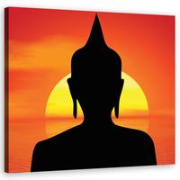 WANDBILD, Religiös - Orange 40x40cm - Orange, Textil (40/40cm) - Feeby