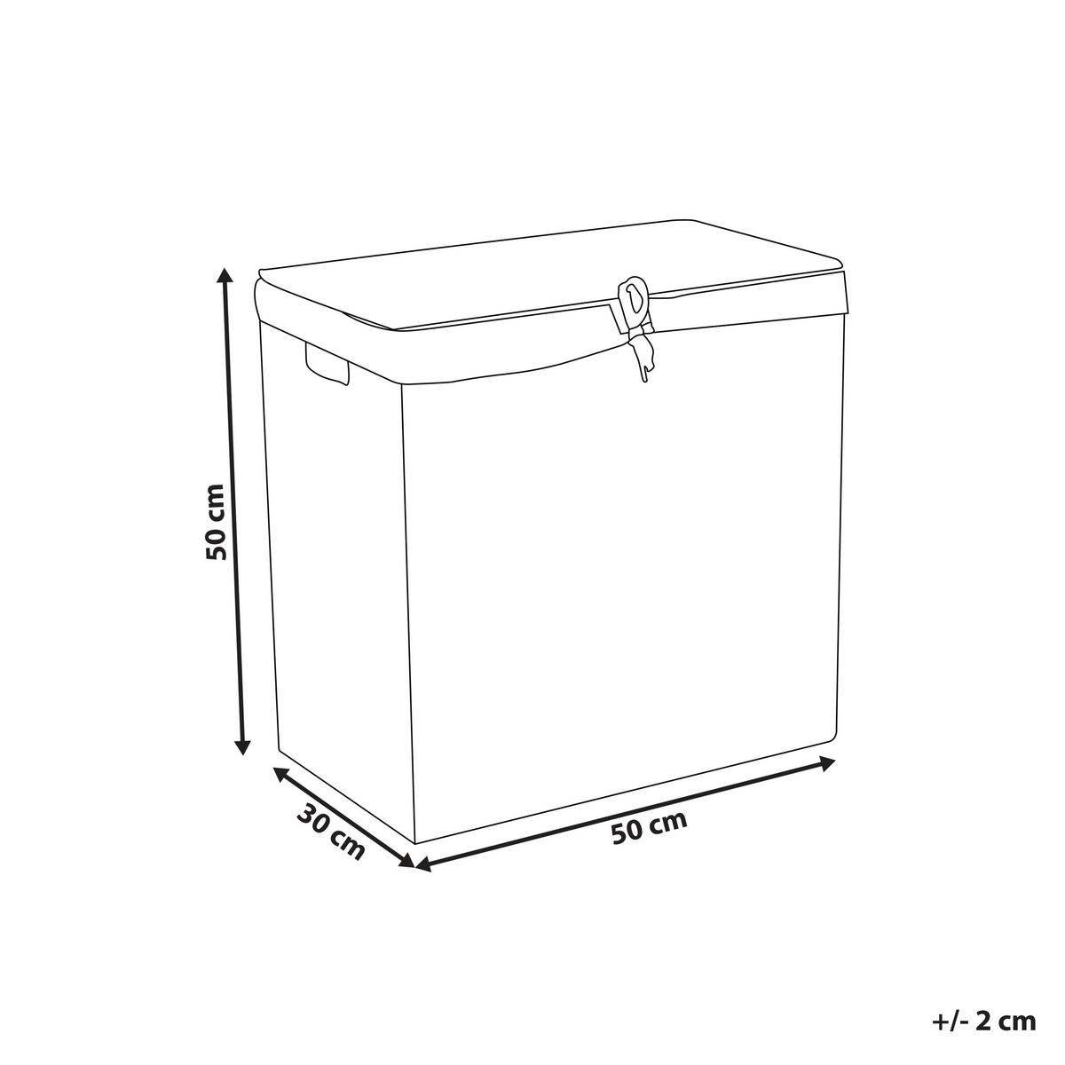 KORB Natürlich Langson - Beige/Naturfarben, Naturmaterialien (30/50/50cm) - Beliani