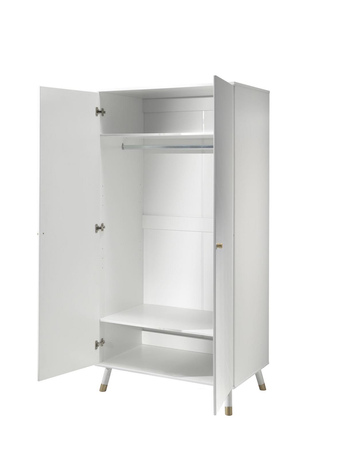 KINDERZIMMER komplett Set 3-tlg. Kamillah 4 Schrank Bett Nachtkomode - Weiß, Holzwerkstoff (260/1/160cm) - 58aufmkessel