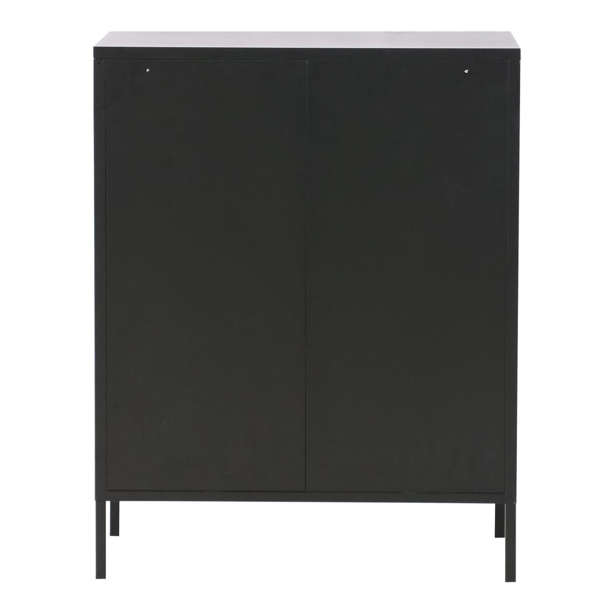 HIGHBOARD Falköping - Schwarz, Metall (80/101.5/40cm) - [en.casa]