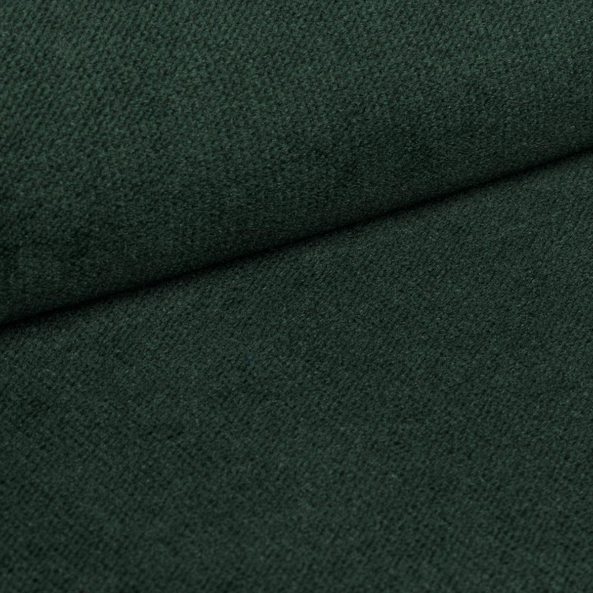ECKSOFA L Form Artemia Grün Samt 275/192/81 cm – modernes Sofa fürs Wohnzimmer L - Silberfarben/Grün, Textil/Metall (192/275cm) - AX Living