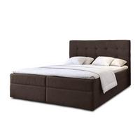 BOXBETT GECETENI 180x200 cm mit Bettkasten und Matratze - Braun + TOPPER - Schwarz/Braun, Holz/Holzwerkstoff (180/200cm) - AX Living