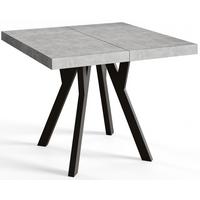 QUADRATISCHER Esstisch ausziehbar – Moderner Wohnzimmertisch und Küchentisch – Tisch mit Holzbeinen, Durchmesser 120 cm - 220 cm - Farbe Graphit - Schwarz/Grau, Holzwerkstoff (120/120/77cm) - Alpi-Möbel