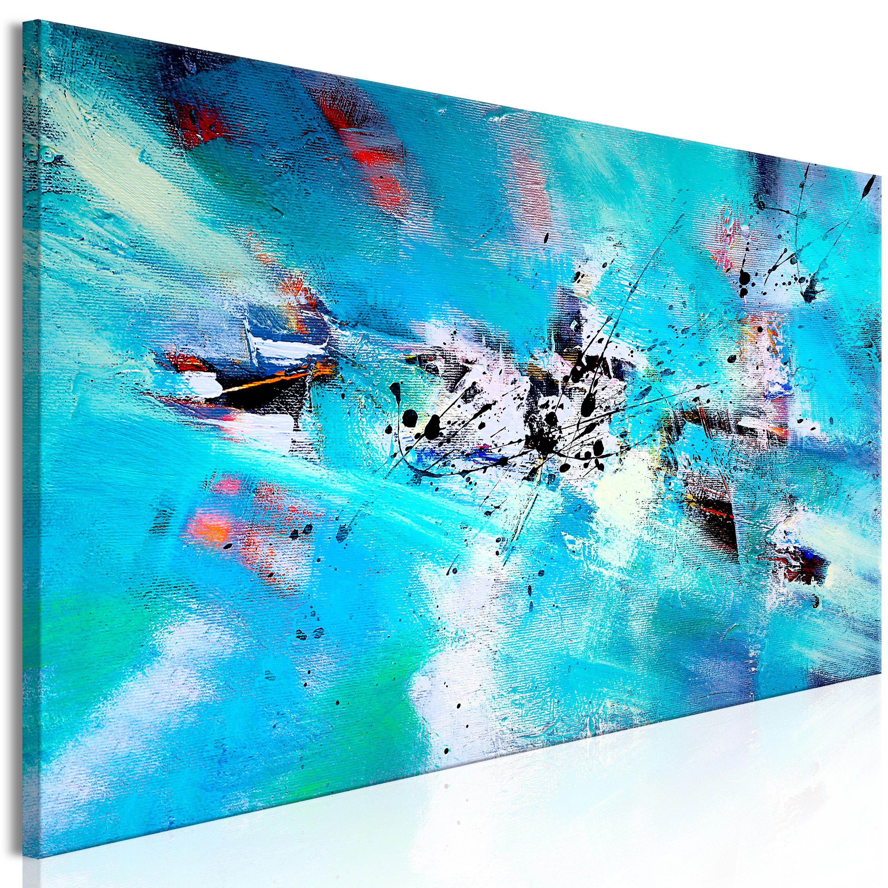 KUNSTDRUCK Blau 90/30 cm - Blau/Multicolor, Textil (90/30cm) - KUNSTLOFT