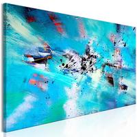 KUNSTDRUCK Blau 150/50 cm - Blau/Multicolor, Textil (150/50cm) - KUNSTLOFT