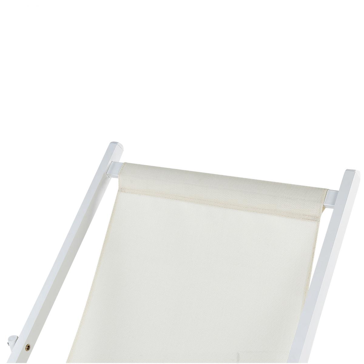GARTENSTUHL Beige Locri II - Beige/Weiß, Metall (60/79/95cm) - Beliani
