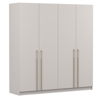 DREHTÜRENSCHRANK ROSA 4D 200/210/55 cm 4-türig Kaschmir - Kaschmir/Goldfarben, Holz/Holzwerkstoff (200/210/55cm) - imoebel24