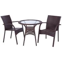 GARTEN-ESSGRUPPE, 3er-Set, braun - Braun, Naturmaterialien - Wanderlust