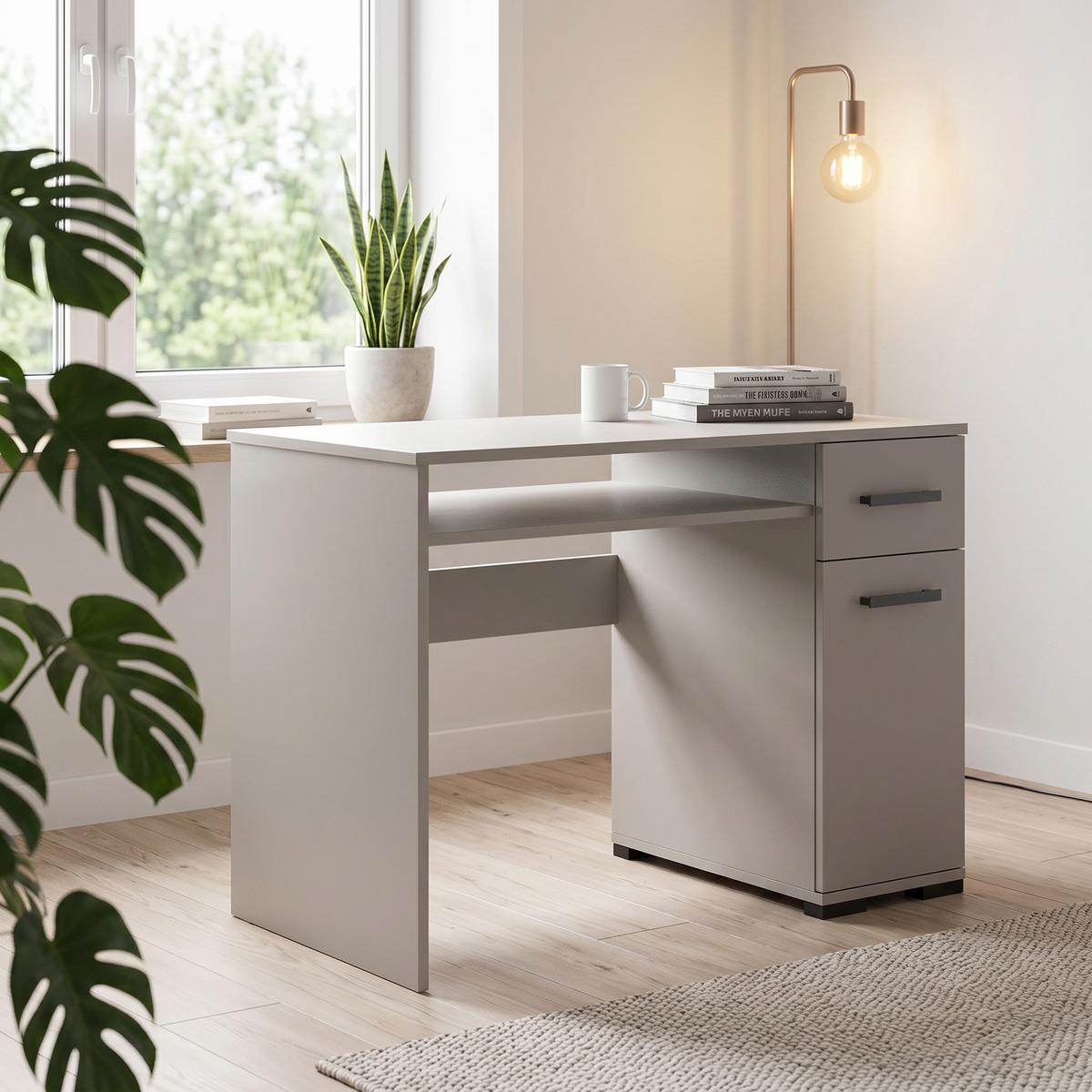 SCHREIBTISCH ALBANO 90x56x75 cm Bürotisch Computertisch, Kaschmir - Kaschmir, Holzwerkstoff (56/90/75cm) - MASSENO