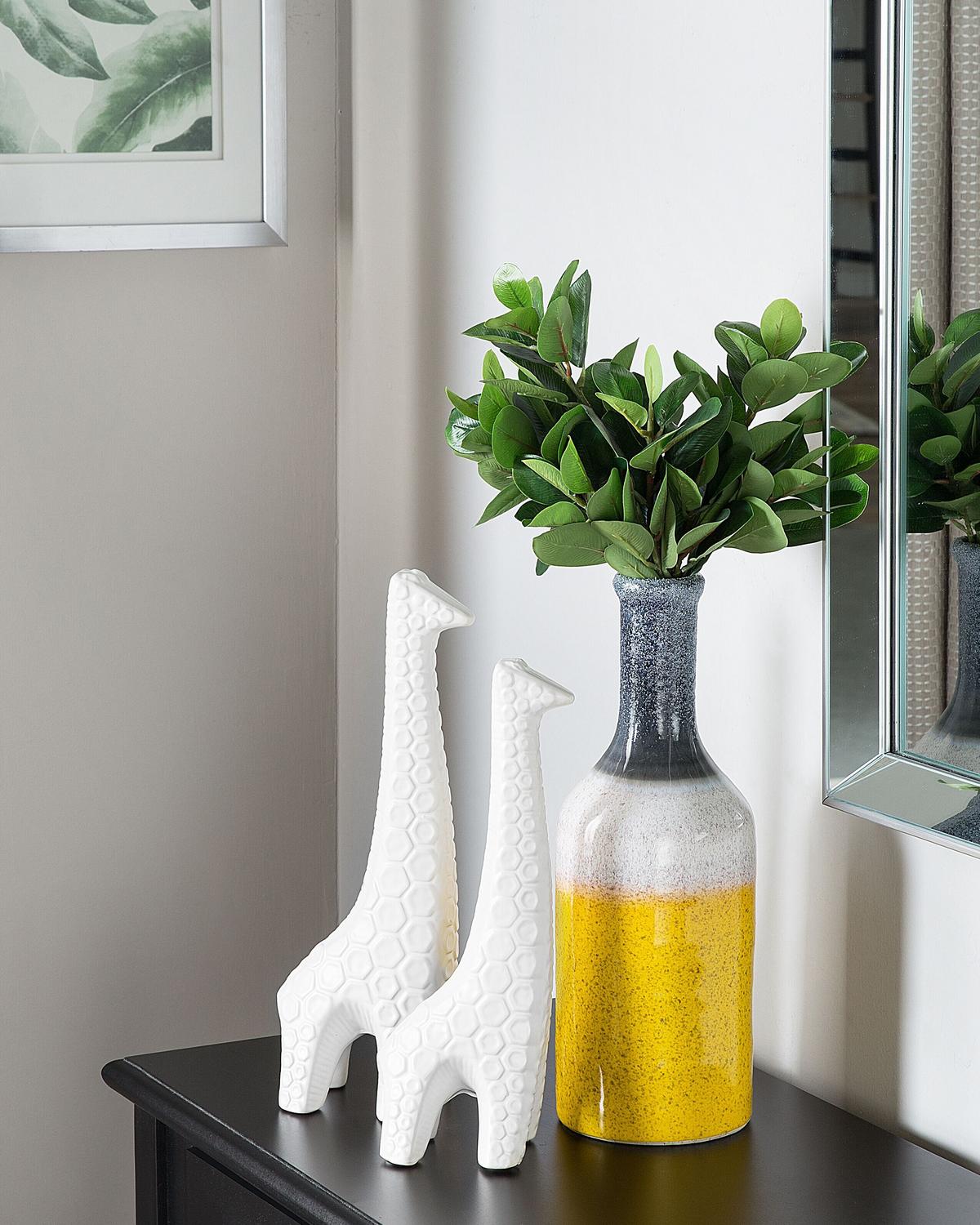DEKOVASE Steinzeug bunt Larnaca - Multicolor, Stein (36cm) - Beliani