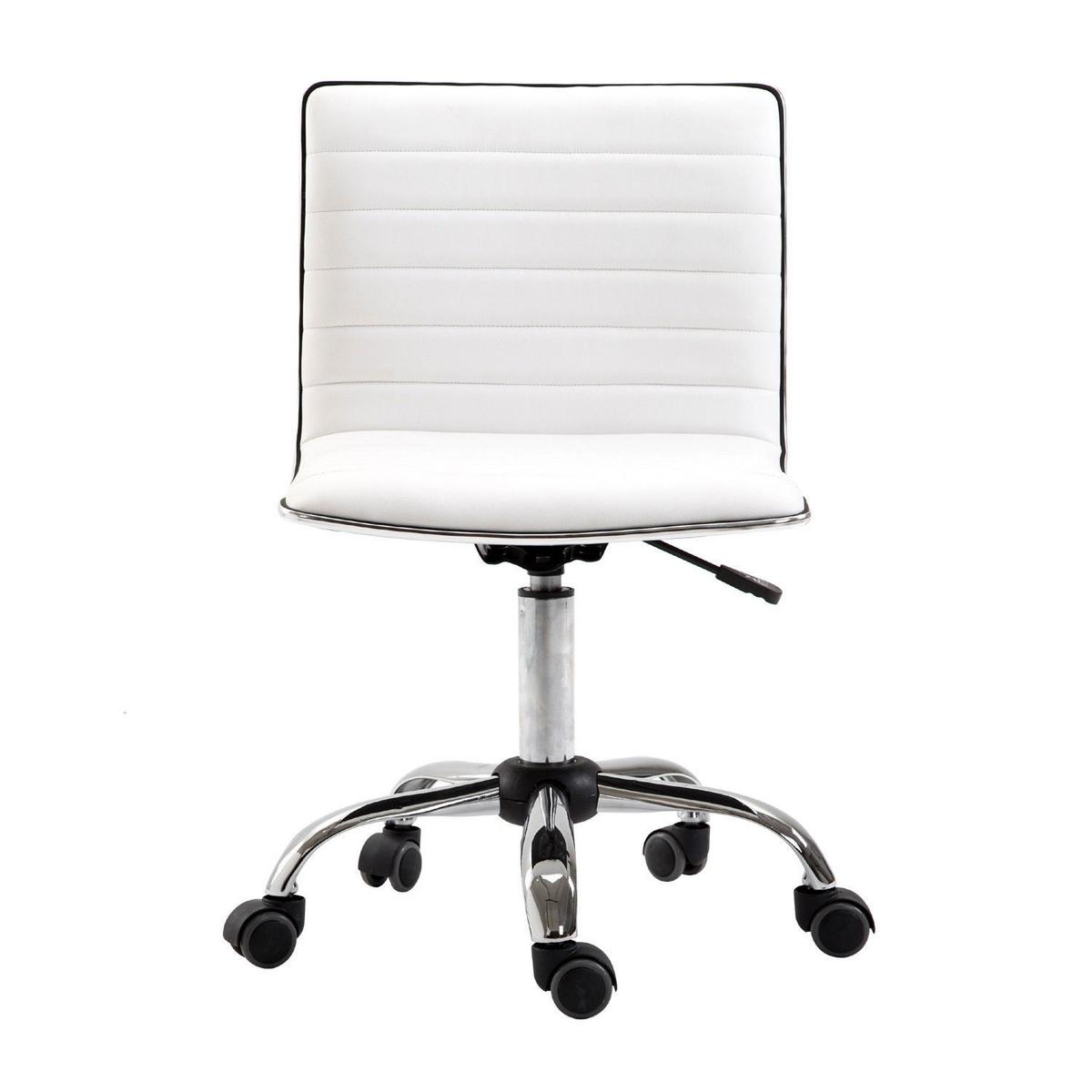 FRISEURSTUHL, Drehstuhl, Stahl PU, Weiß - Weiß, Metall (48/90/52cm) - HOMCOM