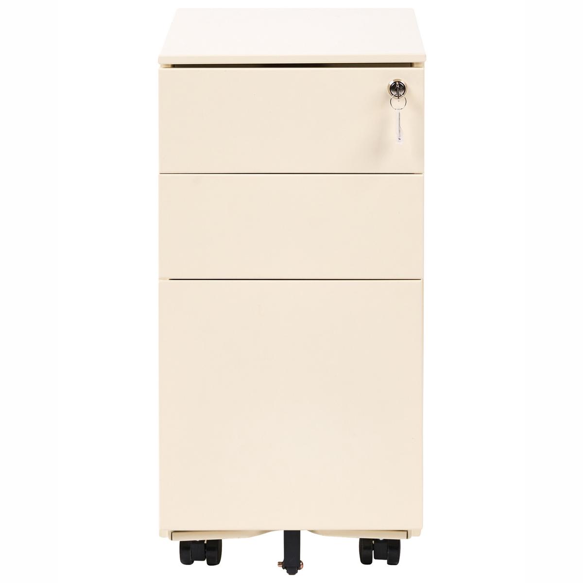 BÜROSCHRANK Metall Hellbeige Bolsena - Beige, Metall (30/60/45cm) - Beliani