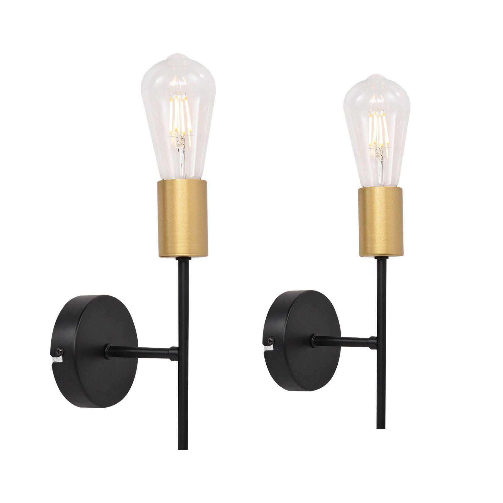 WANDLEUCHTE Qyxxh 10.0/12.0/22.5 cm - Schwarz, Metall (10/12/22.5cm) - ZMH