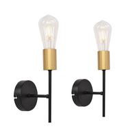 WANDLEUCHTE Qyxxh 10.0/12.0/22.5 cm - Schwarz, Metall (10/12/22.5cm) - ZMH