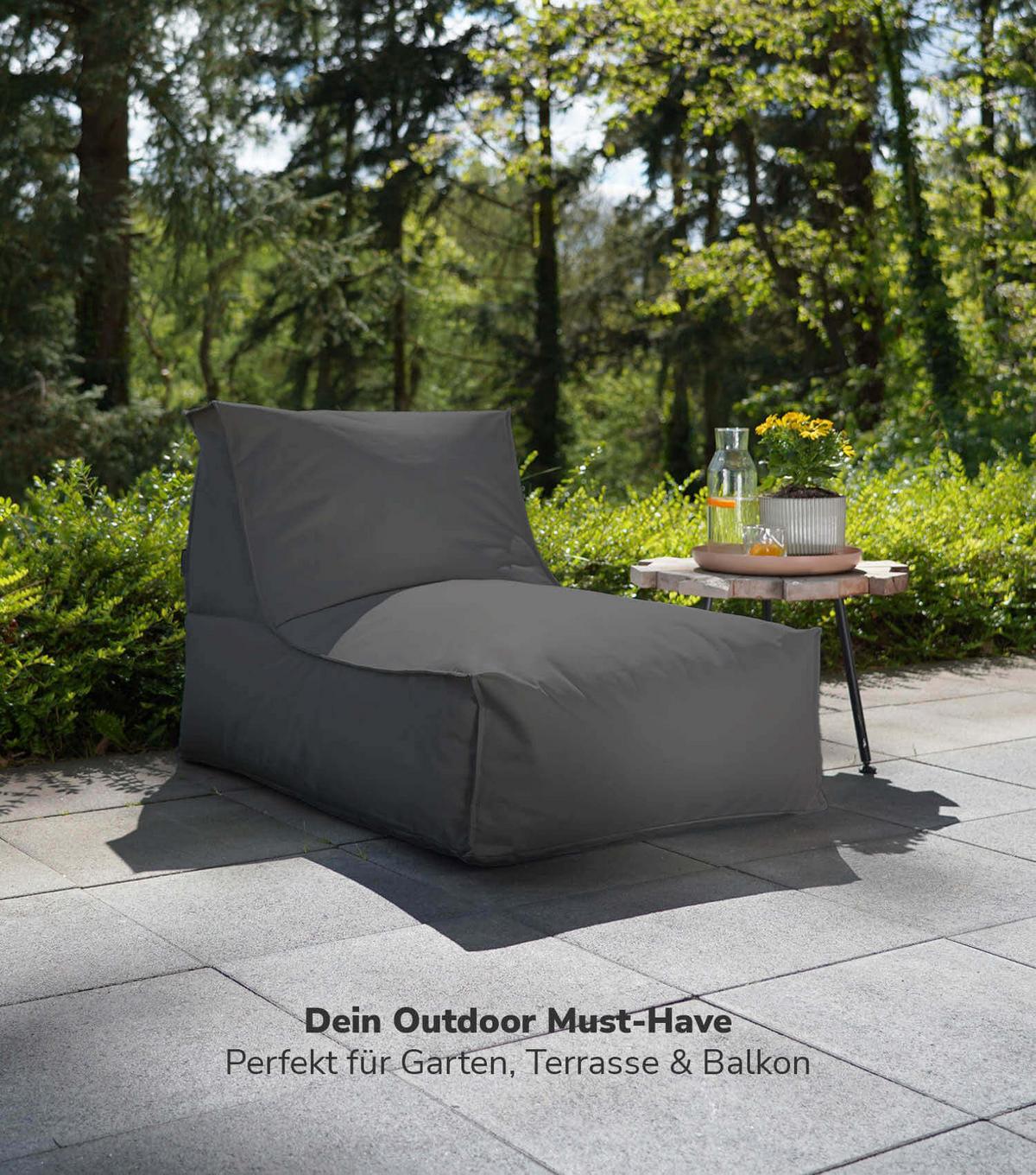 OUTDOOR SITZSACK mit Schutzhülle Der Sundowner - Schwarz, Textil (60/65/95cm) - Mokebo