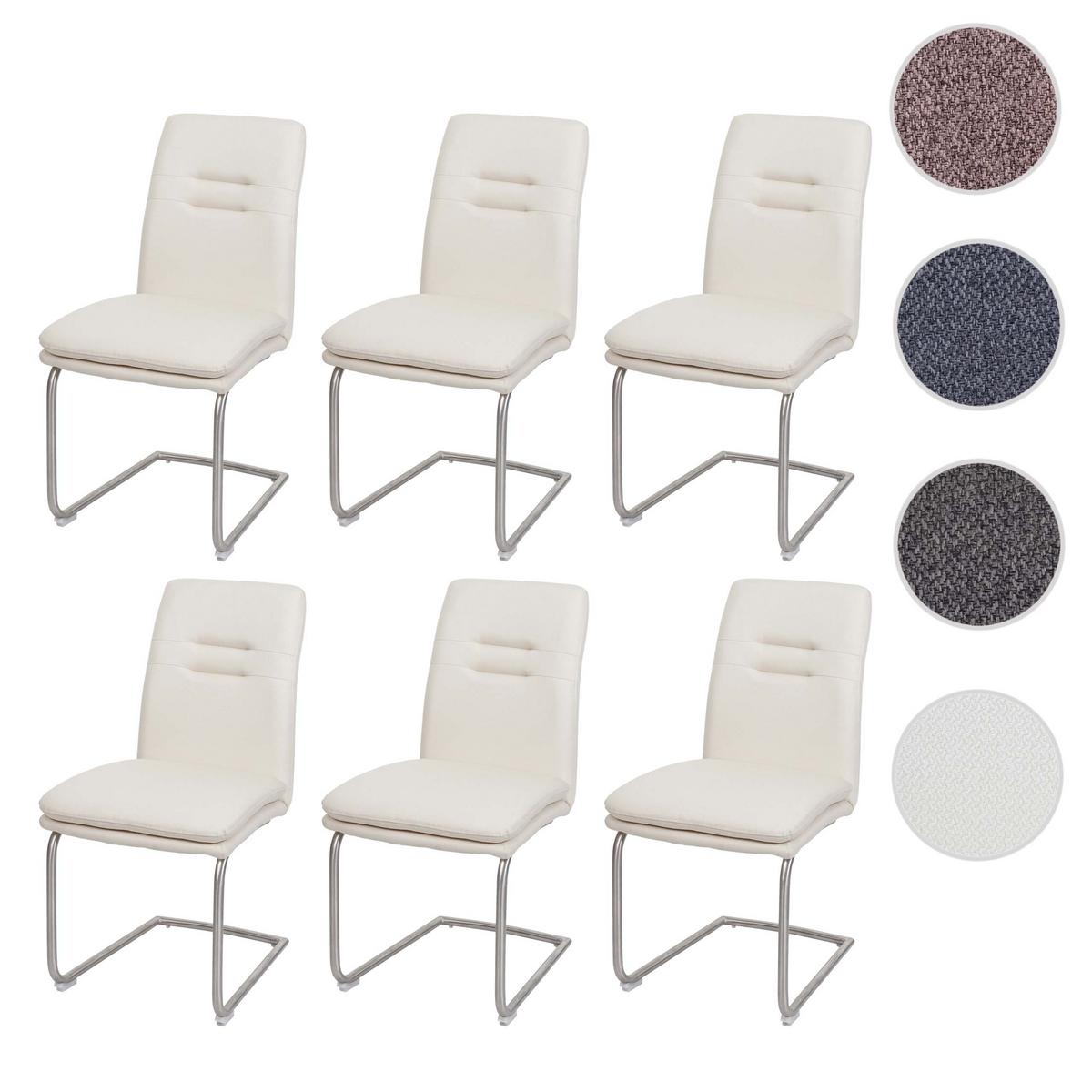 ESSZIMMERSTUHL Cremeweiß 6er-Set - Beige/Weiß, Textil (47/92/57cm) - MCW