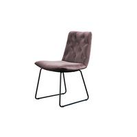 STUHL NEW CHARME Rosé Velvet (1er-Set) - Roségold/Rosa, Textil (52/87/66cm) - KAWOLA