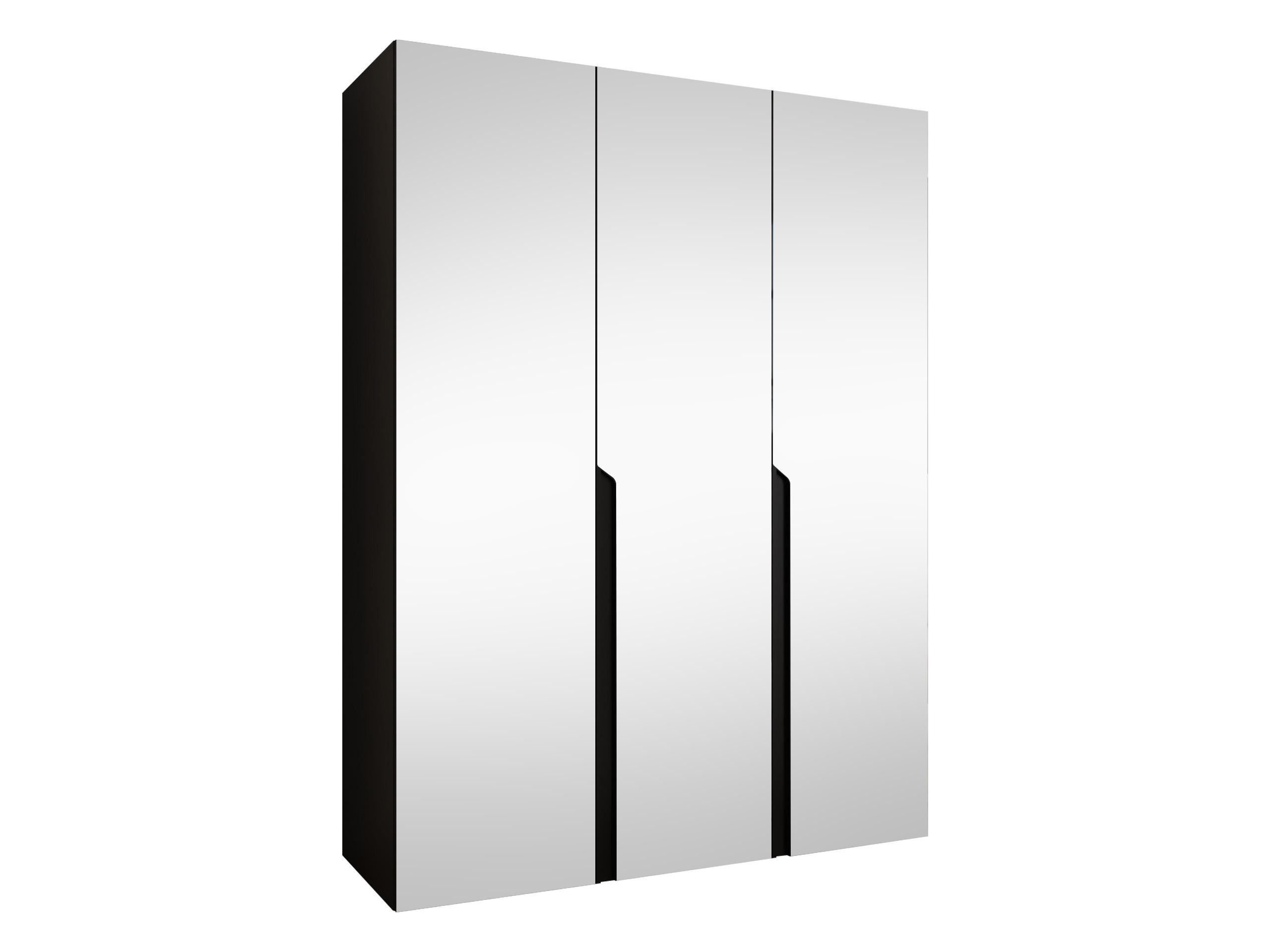 DREHTÜRENSCHRANK Mila III 150 - Schwarz, Holzwerkstoff/Kunststoff (150/202/52cm) - MIRJAN24