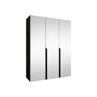 DREHTÜRENSCHRANK Mila III 150 - Schwarz, Holzwerkstoff/Kunststoff (150/202/52cm) - MIRJAN24