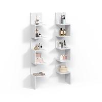 ECKREGAL Vesuvio Weiß 28 x 175.4 cm 2er Set - Weiß, Holzwerkstoff (28/175.4/28cm) - Livinity®