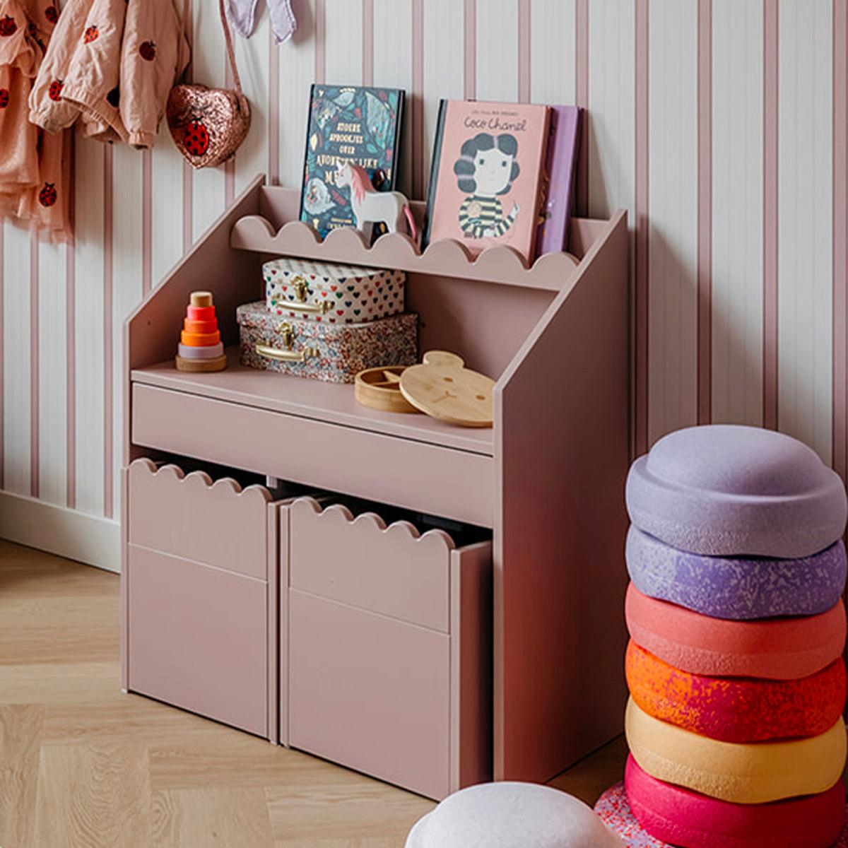 SCHREIBTISCH Book Nook Rose - Pink, Holzwerkstoff (71/76/33cm) - Petits-meubles