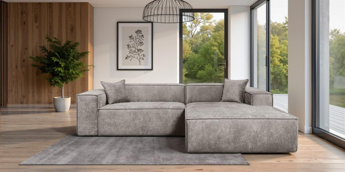 ECKSOFA Carlota - Beige, Holzwerkstoff/Textil (270/192cm) - Fun Möbel