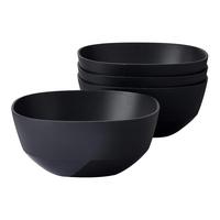 SCHALEN Silueta Nordic Black 750 ml 4er Set - Schwarz, Kunststoff (15.2cm) - Mepal