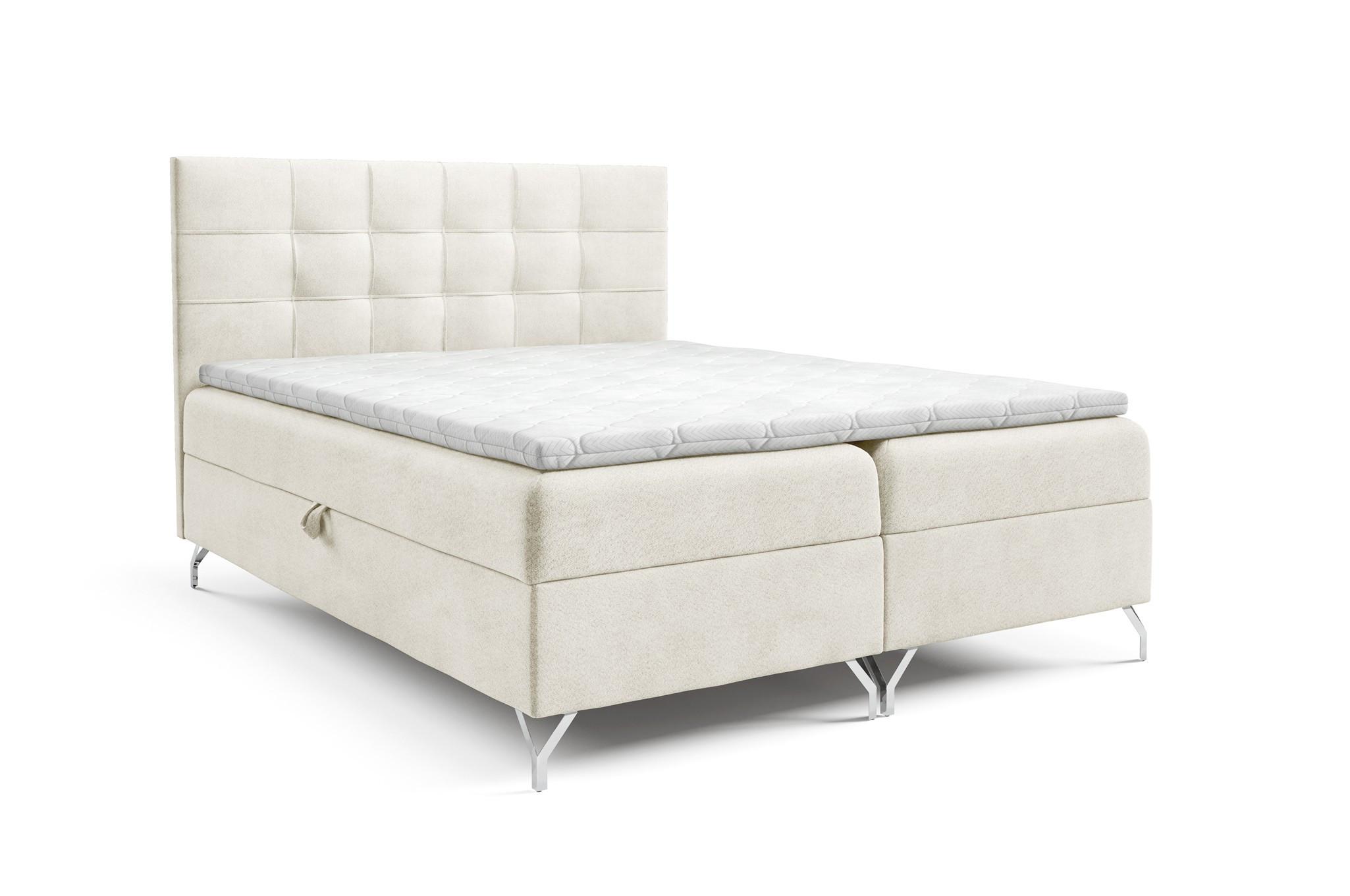 BOXBETT Candela Premium - Creme, Holzwerkstoff/Textil (140/200cm) - Fun Möbel