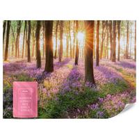 FOTOTAPETE Wald Blumen Sonnenaufgang Landschaft 3D 350x256 - Gelb/Beige, Papier (350/256cm) - Muralo