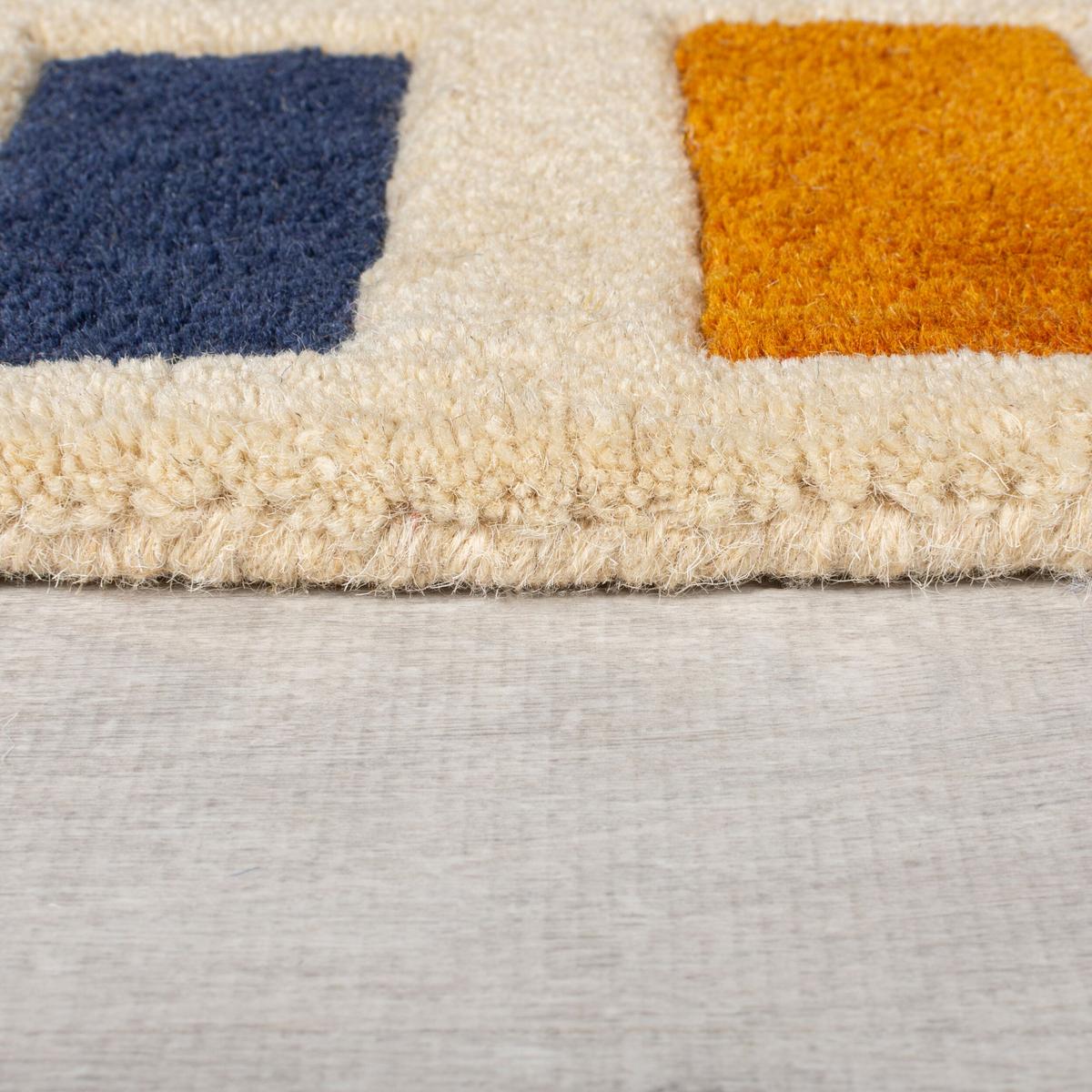 WOLLTEPPICH DERWENT, geometrisch, Orange-Bunt, 160 x 230 cm - Multicolor, Textil (230/160cm) - KADIMA DESIGN