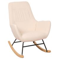 SCHAUKELSTUHL Cremeweiß - Creme/Weiß, Holz (67/92/85cm) - MCW