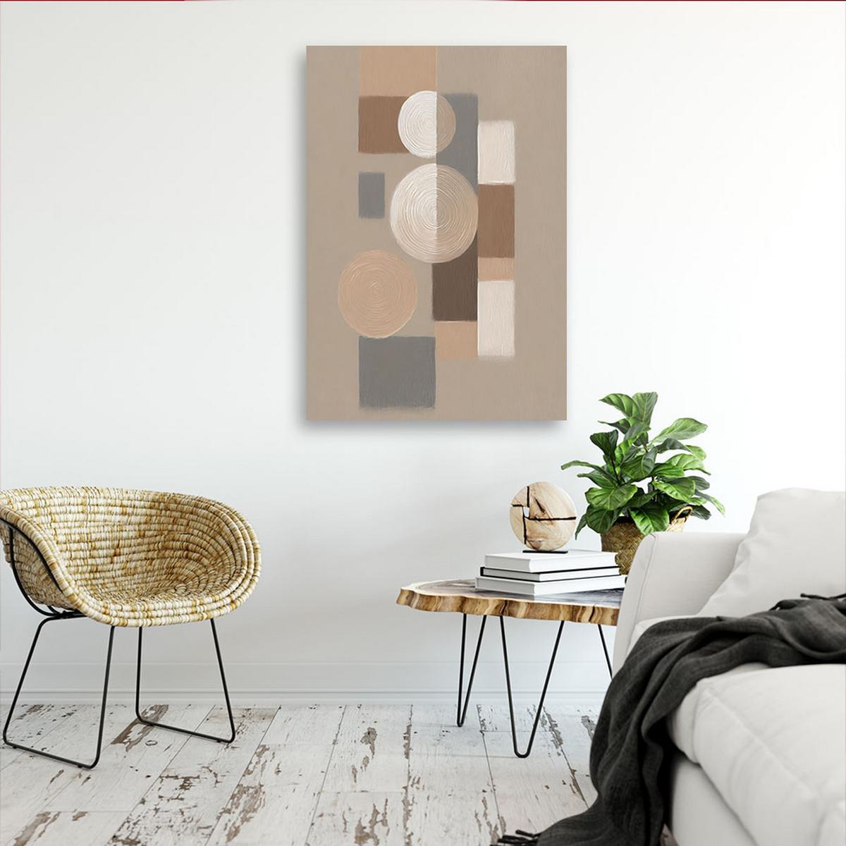 LEINWANDBILD Abstraktion 30x45cm - Beige, Textil (30/45cm) - Feeby