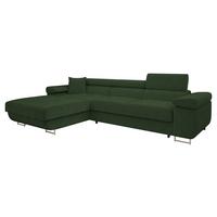 ECKSOFA Torezio Mini Cord, Seite: Links - Grün, Holz/Textil (280/170cm) - MIRJAN24