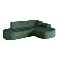 ECKSOFA Ottomane Rechts TARO-L1 - 243x171x79,5 cm Grün - Grün, Holzwerkstoff/Textil (243/171cm) - ALTDECOR