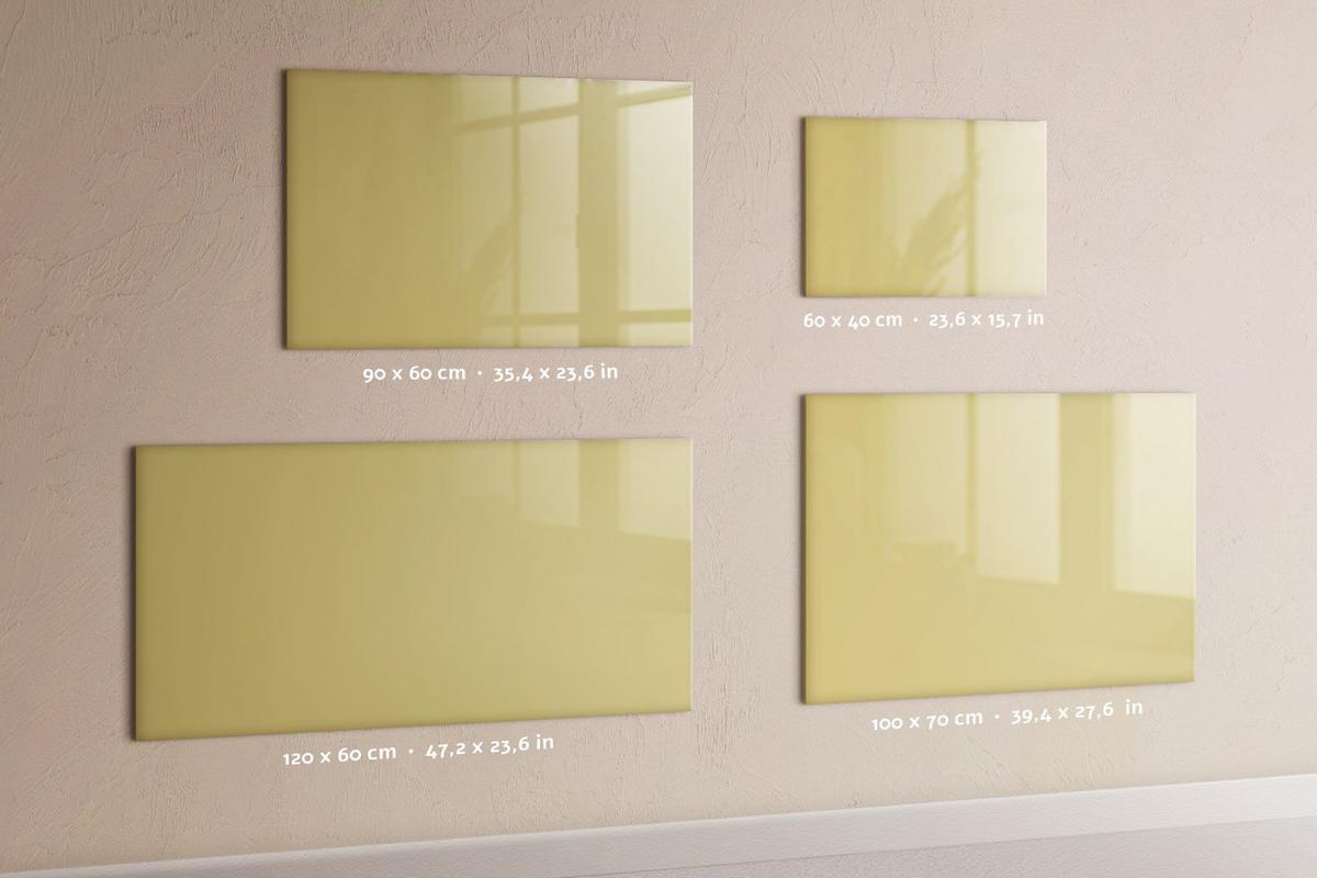 MAGNETTAFEL 120x60 Creme schwarzer Marker - Creme, Glas (120/0.4/60cm) - TULUP