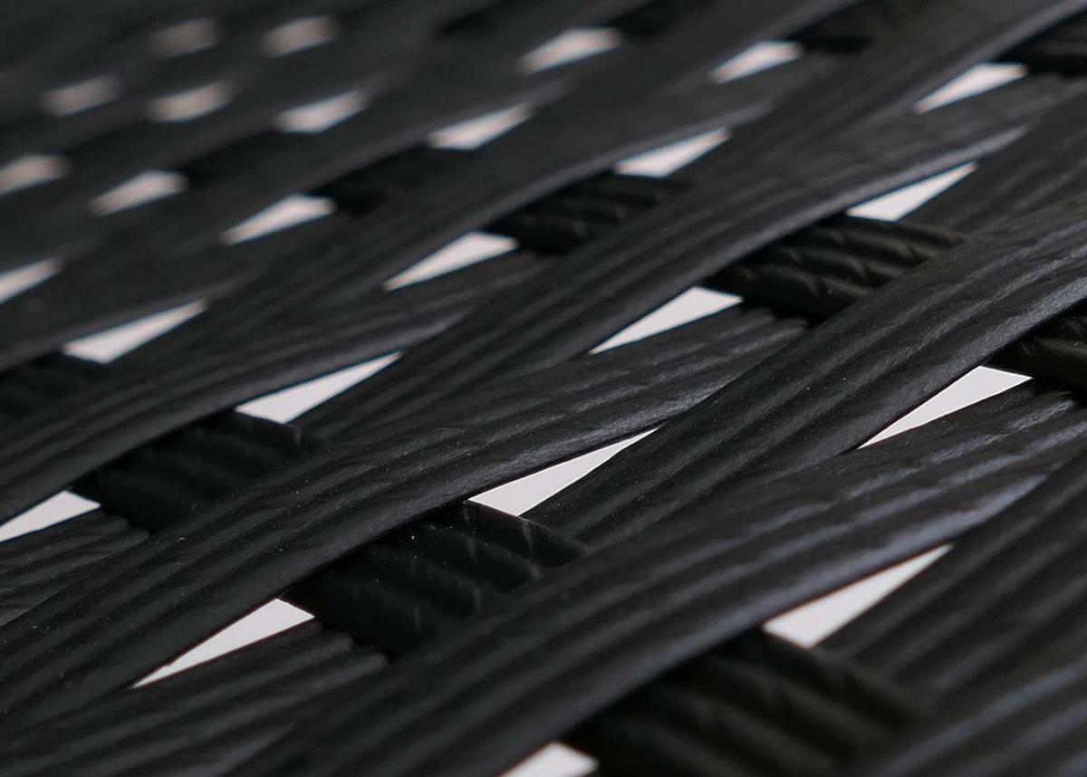 POLY-RATTAN GARNITUR Schwarz - Schwarz, Kunststoff - MCW