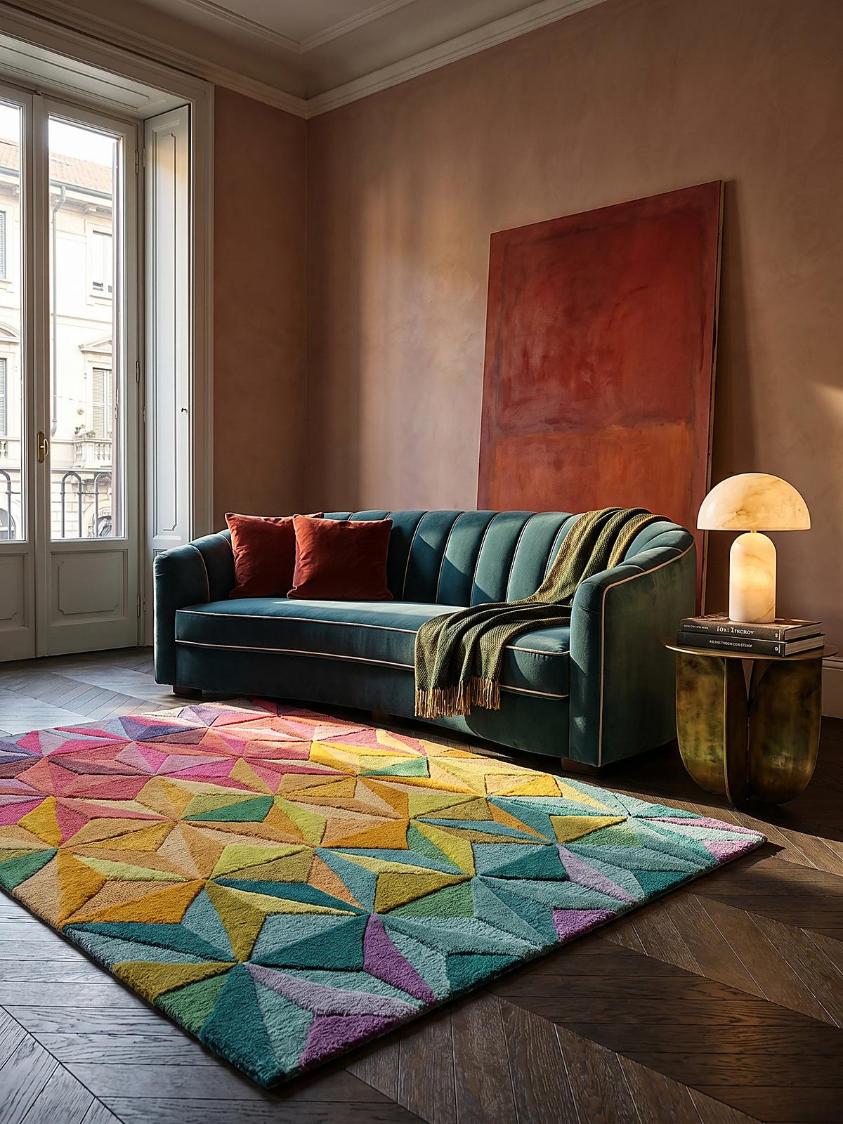WOLLTEPPICH DERWENT, geometrisch, Florhöhe 10 mm, Bunt, 200 x 290 cm - Multicolor, Textil (200/290cm) - KADIMA DESIGN