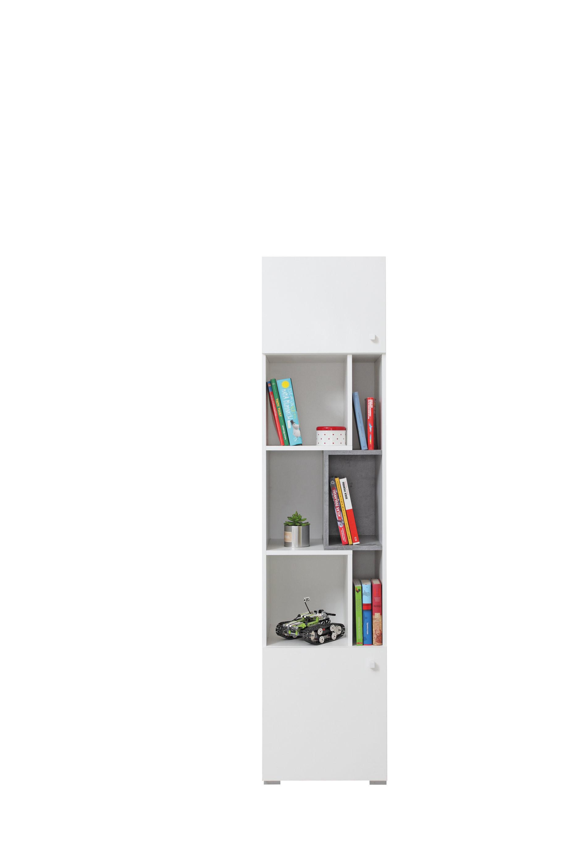 BÜCHERREGAL GALIA 45x40x190 cm, Regal Weiß - Weiß, Holzwerkstoff (45/190/40cm) - MASSENO