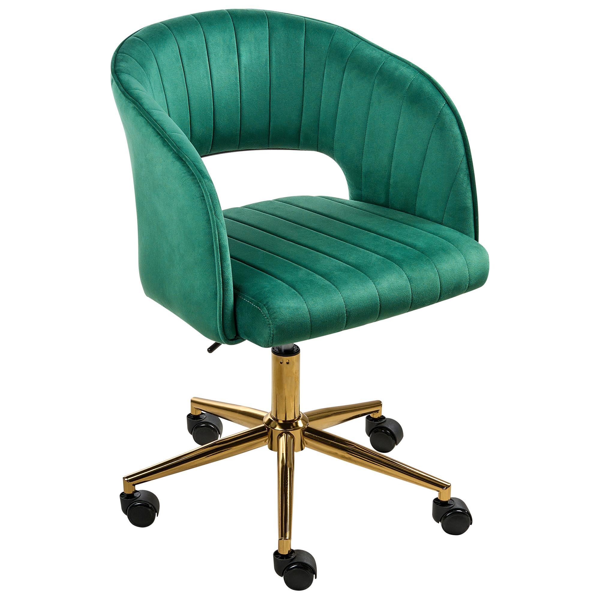 BÜROSTUHL Grün Katonah - Grün, Textil (57/78/57cm) - Beliani