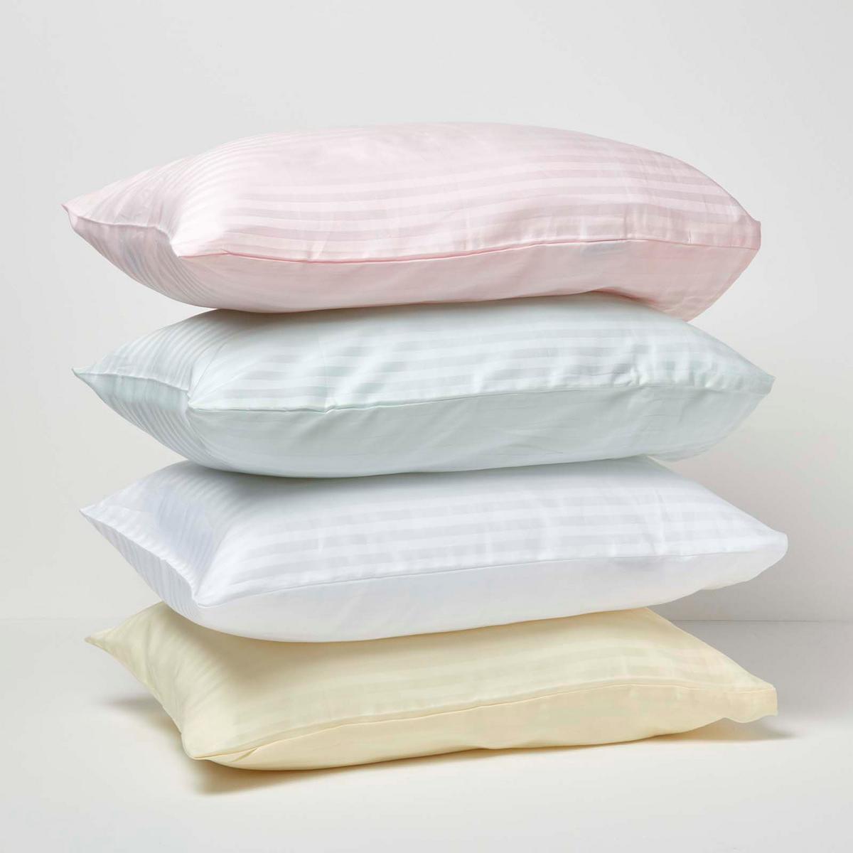 KINDER-KISSENBEZÜGE 2er-Set, Damast-Streifen - Rosa, Textil (40/60cm) - Homescapes