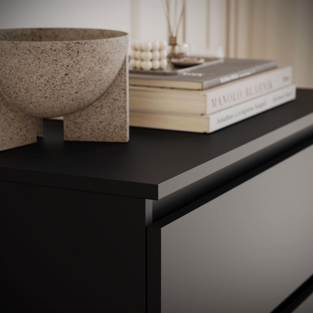 HIGHBOARD HANA M3 Schwarz matt - Schwarz, Holzwerkstoff (70/75/40cm) - Lookway