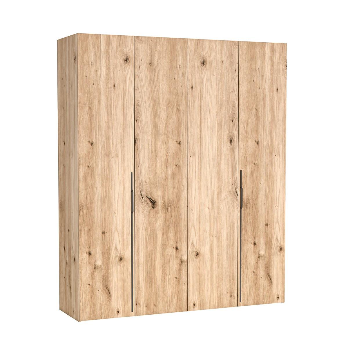DREHTÜRENSCHRANK ANCONA 200/240/58cm 4-türig Eiche Artisan - Eiche Artisan, Holzwerkstoff (200/240/58cm) - MASSENO