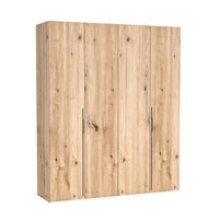 DREHTÜRENSCHRANK ANCONA 200/240/58cm 4-türig Eiche Artisan - Eiche Artisan, Holzwerkstoff (200/240/58cm) - MASSENO