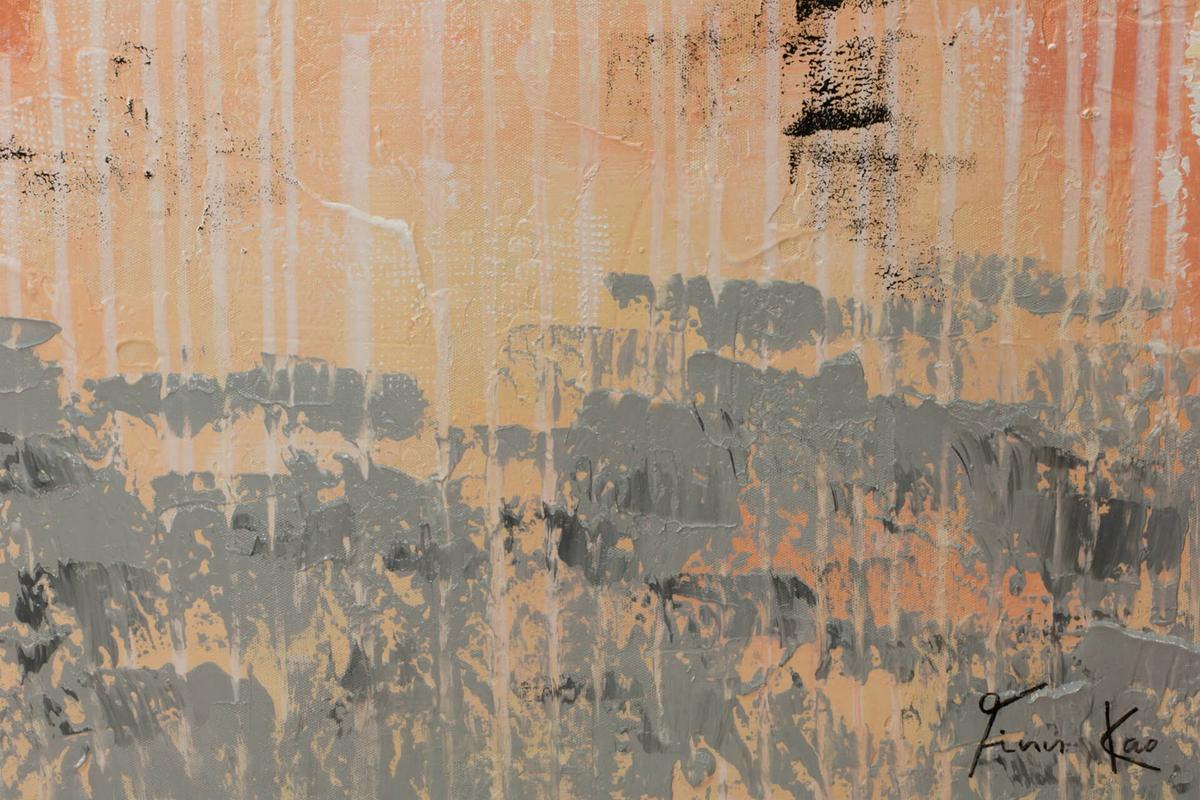 ÖLGEMÄLDE 80/80 cm - Pink/Beige, Holz/Textil (80/80cm) - KUNSTLOFT