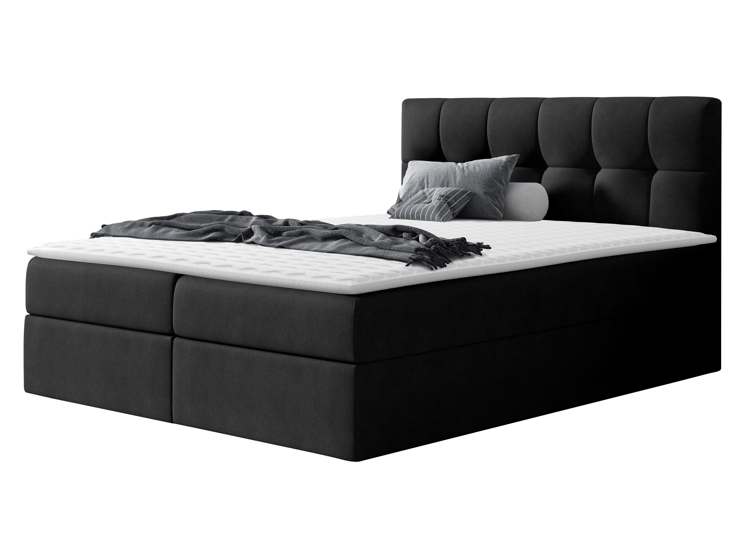 BOXBETT Rico - H3 - Schwarz, Holz/Textil (160/200cm) - MIRJAN24