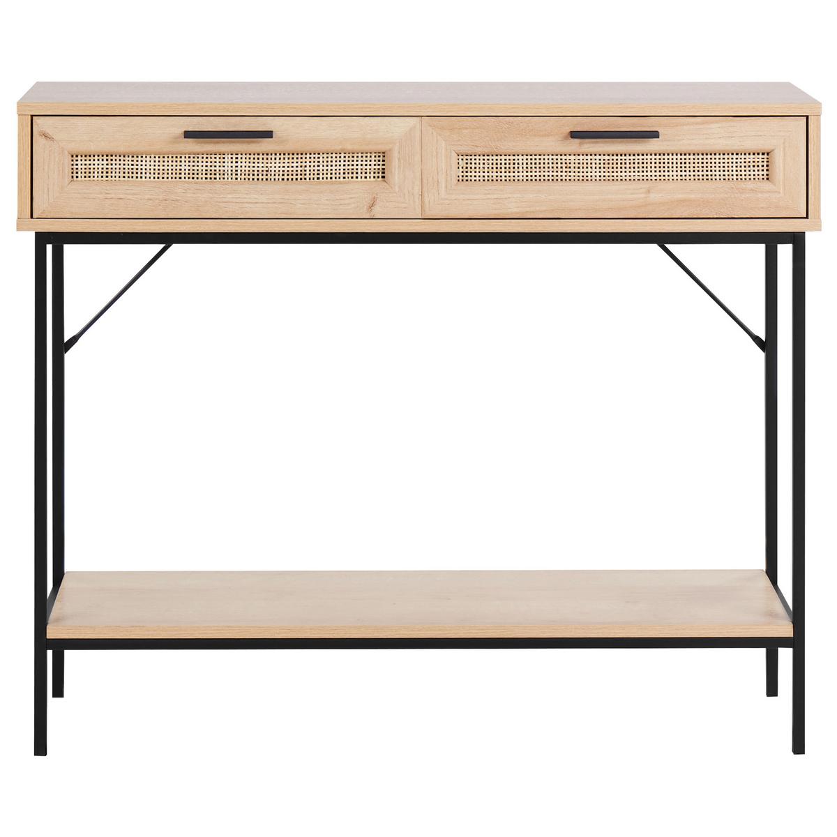 KONSOLENTISCH Heller Holzfarbton Pasco - Hellbraun, Holzwerkstoff (29/100/81cm) - Beliani