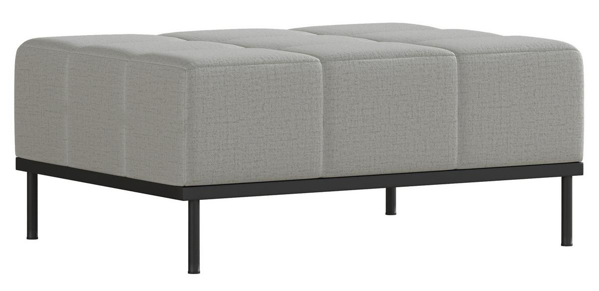 SCHLAFSOFA Skilia mit Schlaffunktion, 3-Sitzer 224 cm - Hellgrau/Schwarz, Textil/Metall (224/85/102cm) - Selsey