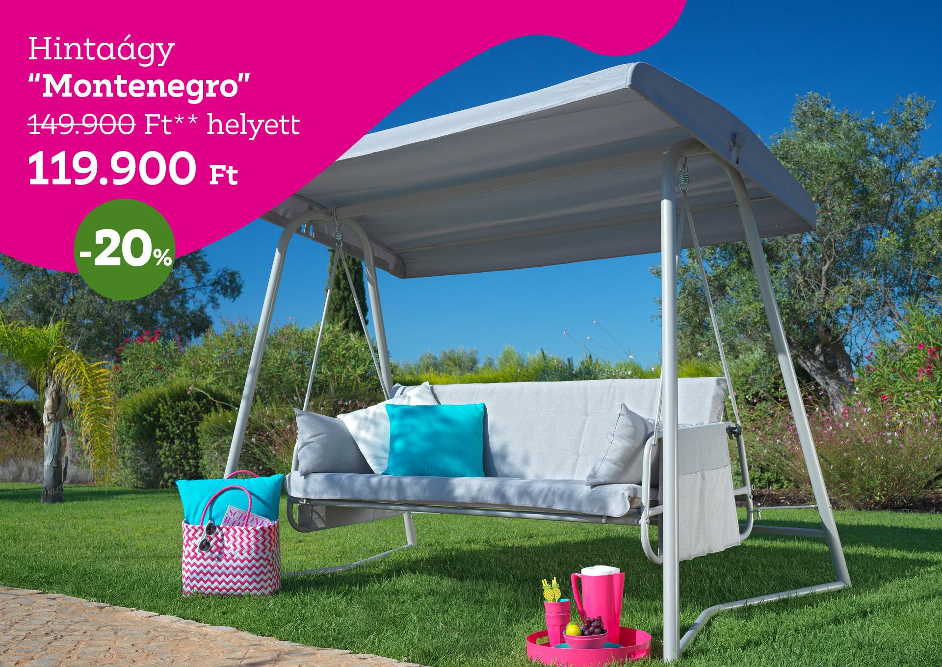 Hintaágy MONTENEGRO 149900 Forint helyett 119900 Forint, kedvezmény mértéke 20%